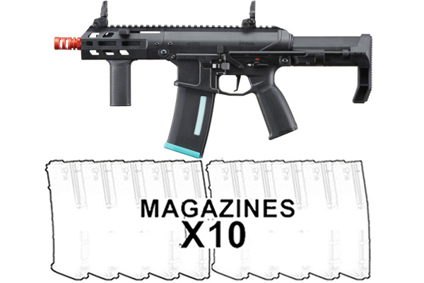 KWA Original EVE-4 M4 PDW 2.5 AEG Airsoft 10 Pack Mag Combo