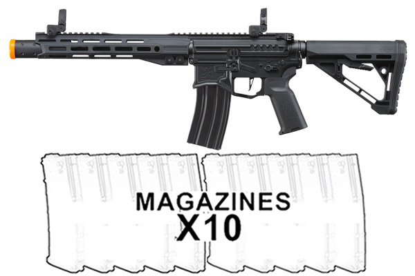 Zion Arms R15 MK2 10″ M4 AEG w/ Nebula II ETU 10 Pack Mag Combo (Black)