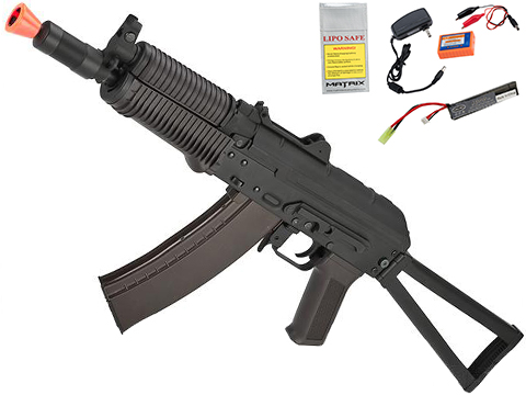 CYMA Standard Stamped Metal AK74U Airsoft AEG Rifle w/ Folding Stock and Polymer Furniture