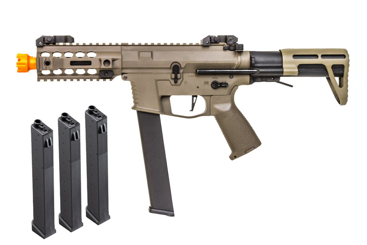 PCC Magazine Combo #9 w/ Classic Army ECS PXG 9 AEG Airsoft SMG (Tan)