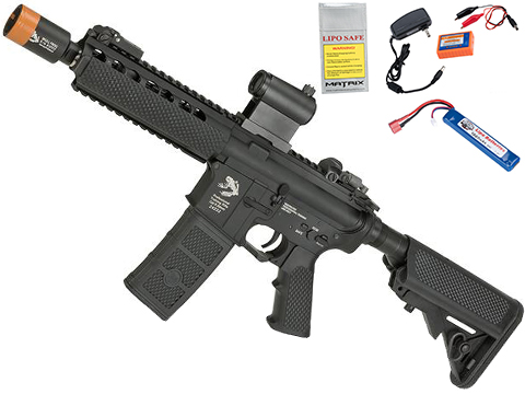 G&P “Golf Ball” Texture M4 CQB SBR Airsoft AEG Rifle with Aster