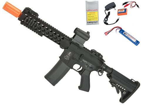 G&P Battle Axe Troy 9″ M4 Airsoft AEG (Package: Add Battery + Charger)