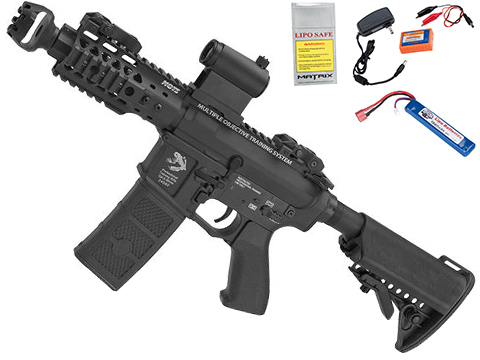 G&P M4 “Rapid” PDW Airsoft AEG Rifle (Package: Black / Add Battery + Charger)