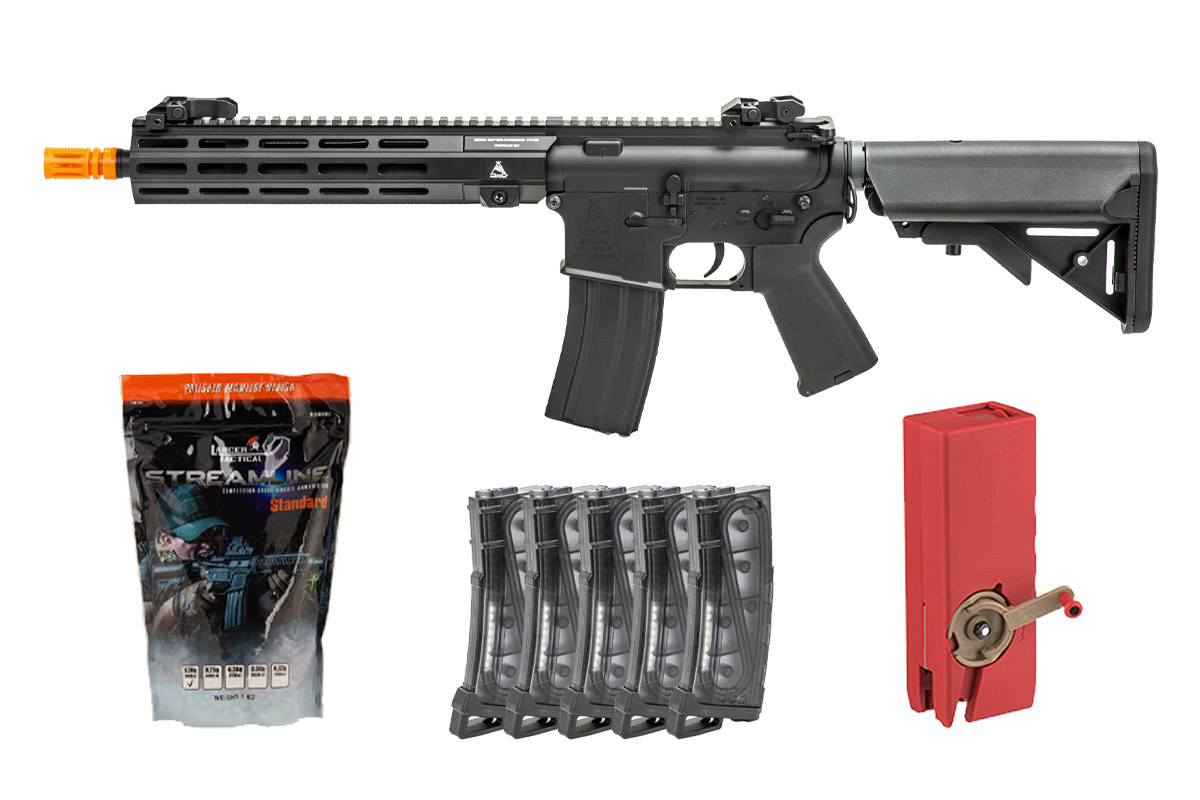Ferfrans Fully Licensed CQB W/ 10″ MLOK Rail M4 AEG Magazine Combo