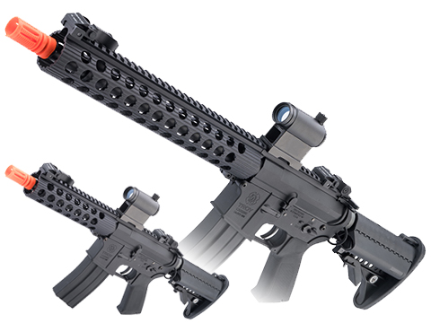 6mmProShop x TROY Industries M4 Airsoft AEG Rifle w/ Alpha Battle Rail – E&C