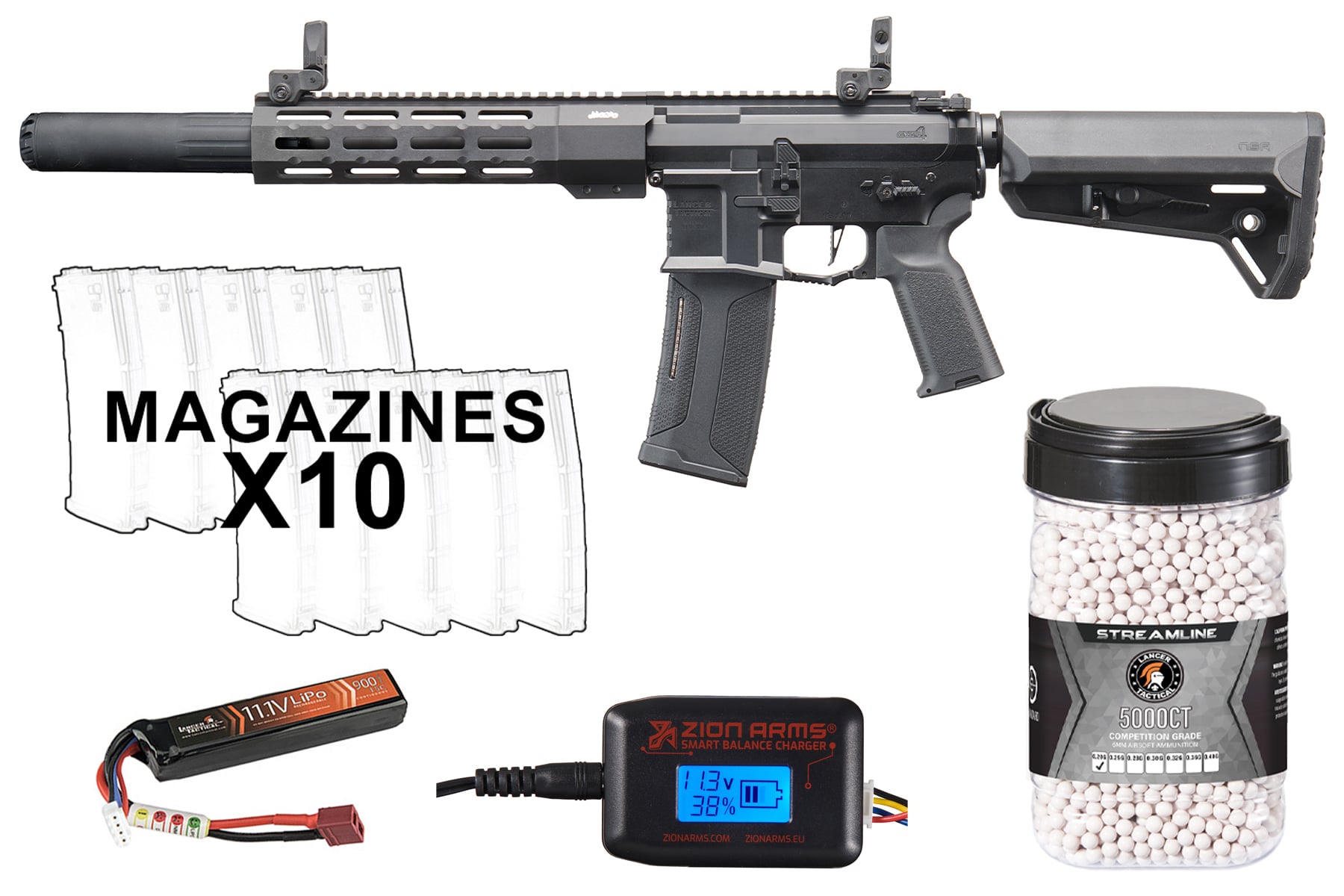 Mayo Gang MGC4 MK3 Full Metal M4 AEG Full Set Combo (Black)