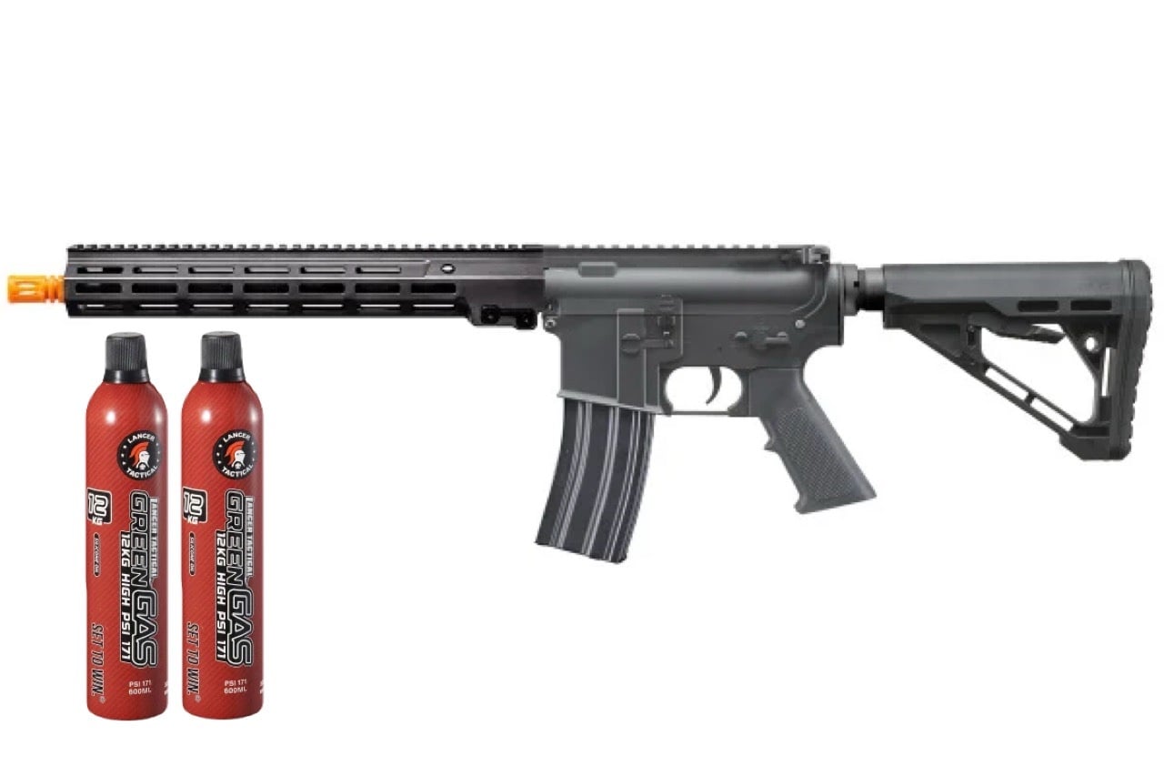Classic Army MK16 MWS 13″ GBBR Gas Blowback Airsoft Rifle Gas Combo (Black)