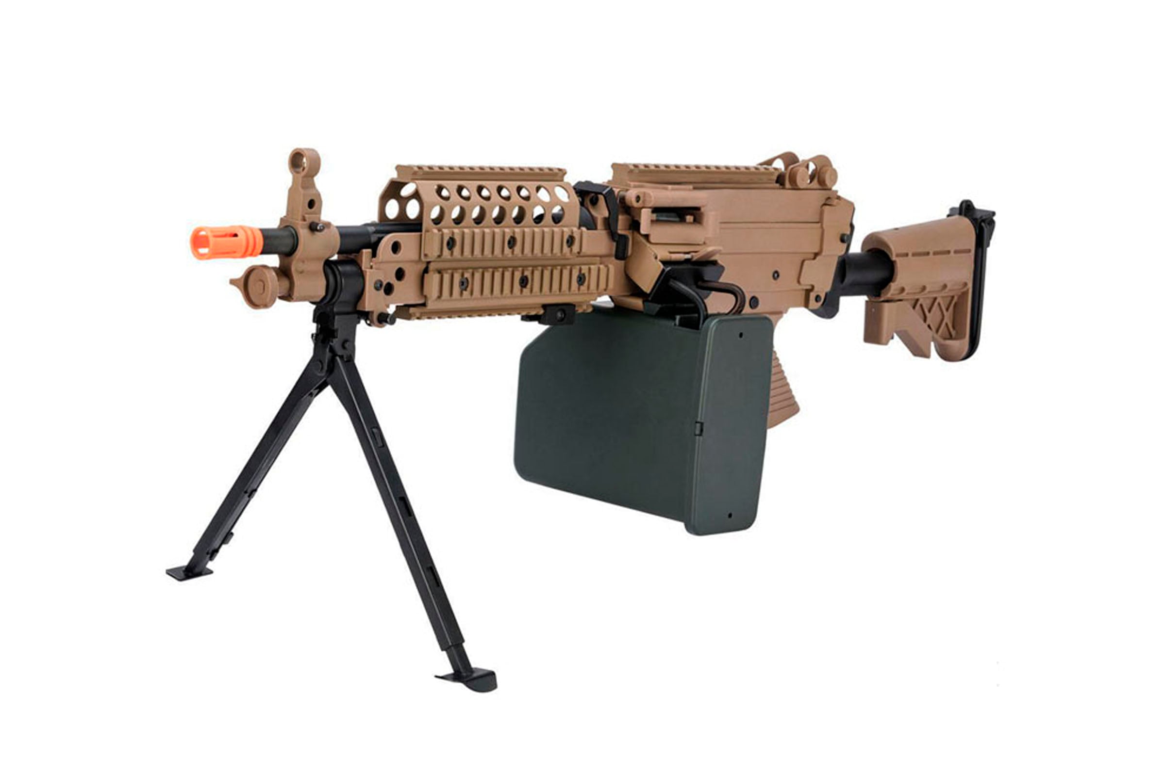 A&K MK46 Polymer Reciever AEG Airsoft LMG (Tan)