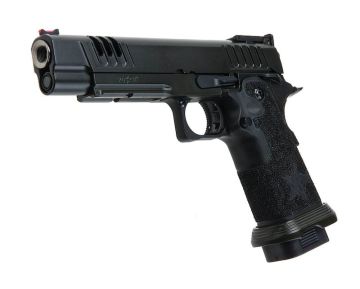 Army Armament Hi Capa Green Gas Airsoft Pistol – (BK, with Star Strippling Grip) (R611-SG)