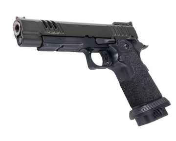 EMG 6mm Pro Shop Staccato XL GBB Airsoft Pistol w/ Hand-Made Stippling Grip – BK (by Army Armament)