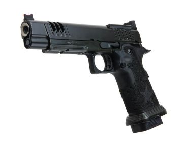 Army Armament RMR Hi Capa Green Gas Airsoft Pistol – (BK, with Star Strippling Grip) (R613-SG)