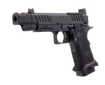 EMG 6mm Pro Shop Staccato C2 2011 w/ Compensator Gas Airsoft Pistol – BK (R612-4) (by Army X T8 Upgrade)