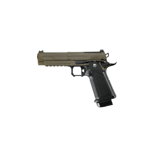 ARCTURUS Vanguard 5″ Hi-Capa GBB Pistol w/Optics Ready Slide BLK-TAN