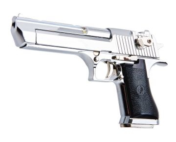 Blackcat Airsoft 1/2 Scale Mini Model Gun Desert Eagle (Shell Ejection) – Silver with Black Grip