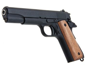 Blackcat Airsoft 1/2 Scale High Precision Min Model Gun 1911 with Wooden Grip (Limited Edition) – Black