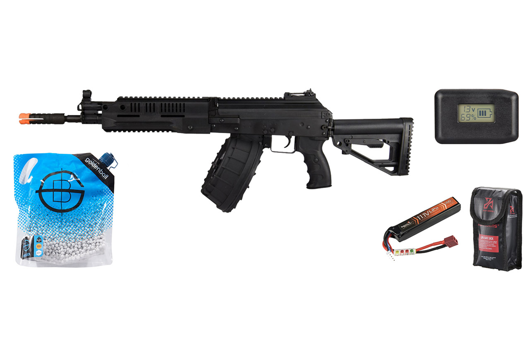 LCT LCK-16 Steel AEG Rifle w/ ASTER V2 Battery & Charger Combo