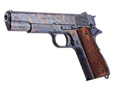 Cybergun AO 1911 GBB Airsoft Pistol (Marble Pattern with Wood Grip) (by AW Custom / WE)