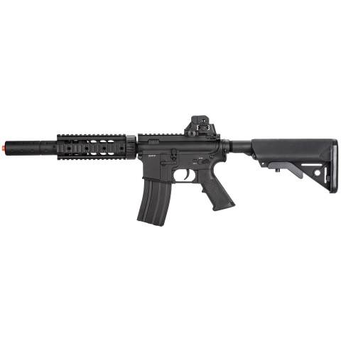 Double Bell M4 RIS AEG Full Metal Airsoft Rifle w/ Mock Suppressor – BLACK (Gun Only)