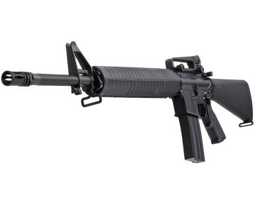 E&C M16A3 Airsoft AEG Rifle EC306 (QD 1.5 Gearbox, Blank Marking) – Black