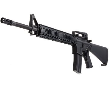E&C M16A4 Airsoft AEG Rifle EC307 (QD 1.5 Gearbox, Blank Marking) – Black