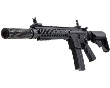 E&C SR16 E3 URX3 10 inch Airsoft M4 AEG Rifle EC317 (QD 1.5 Gearbox) w/ Silencer – Black