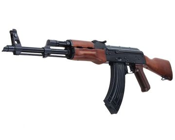 E&L AKM Airsoft AEG Rifle (Real Wood) – Black (EL-A101S)