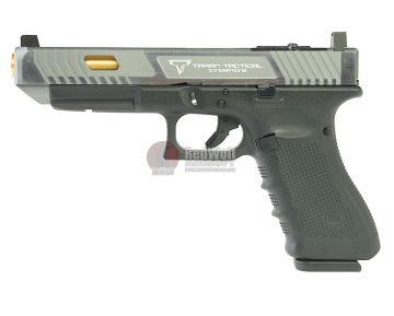EMG TTI G34 Gen 4 GBB Pistol (G&P Custom) – Two Tone Slide with RMR Cut (VFC Platform) – Silver