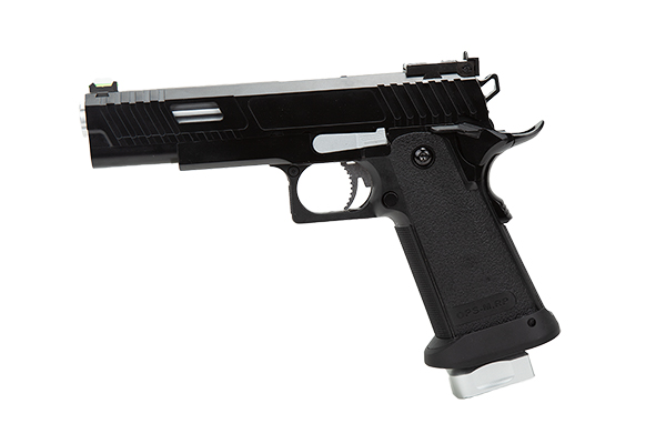 AIRSOFTGI CUSTOM HURRICANE 5.1 HI-CAPA GBB AIRSOFT PISTOL (SILVER)