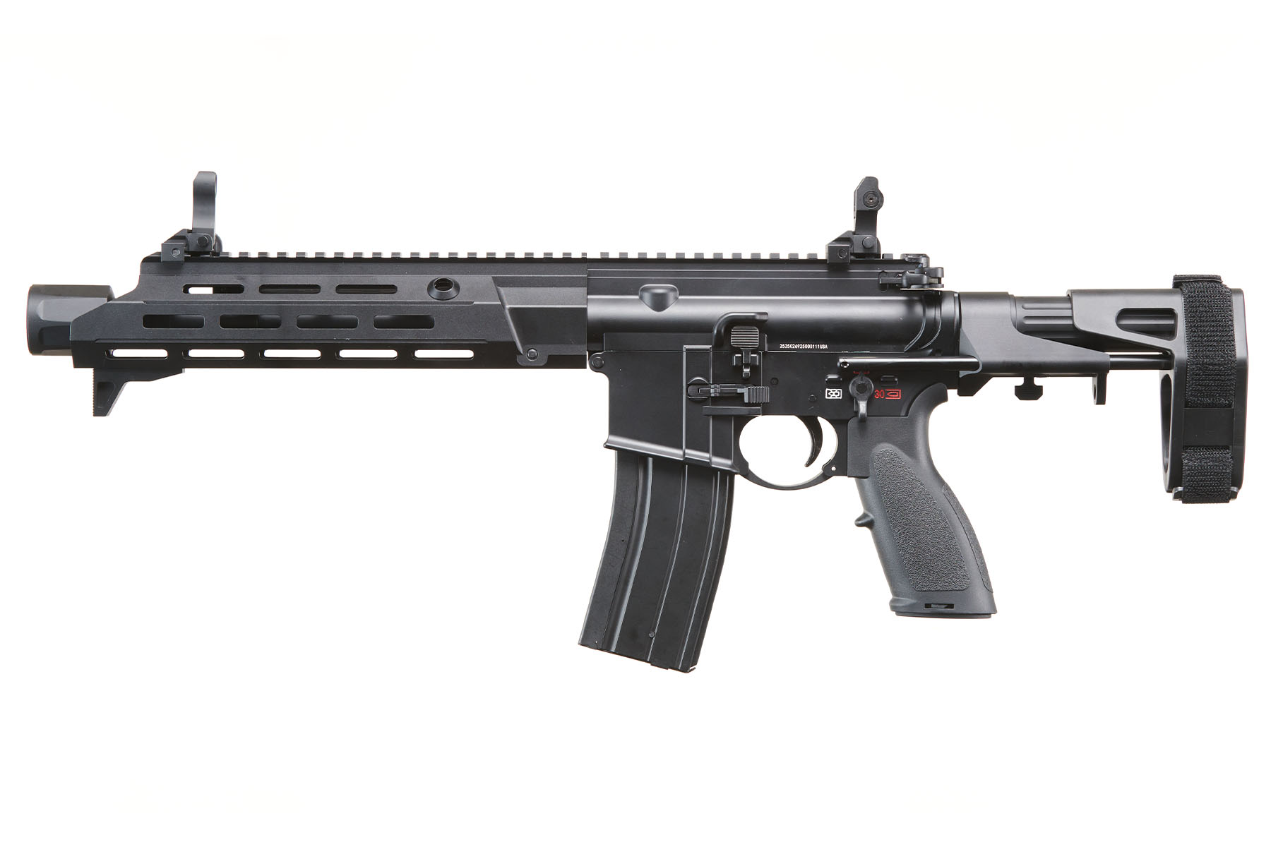 Golden Eagle GBBR M4 Airsoft Rifle w/ 11″ M LOK Handguard and Amplifier