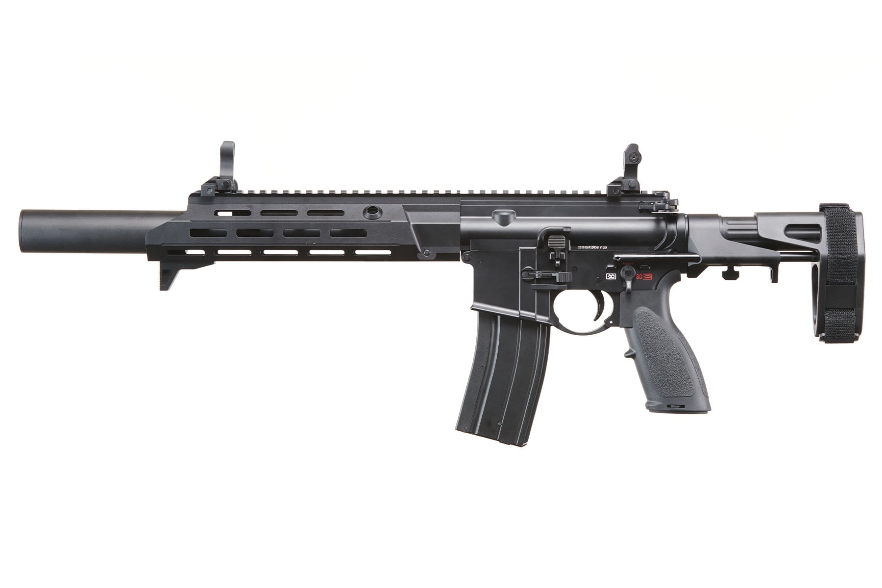 Golden Eagle GBBR M4 Airsoft Rifle w/ 11″ M LOK Handguard and Mock Suppressor