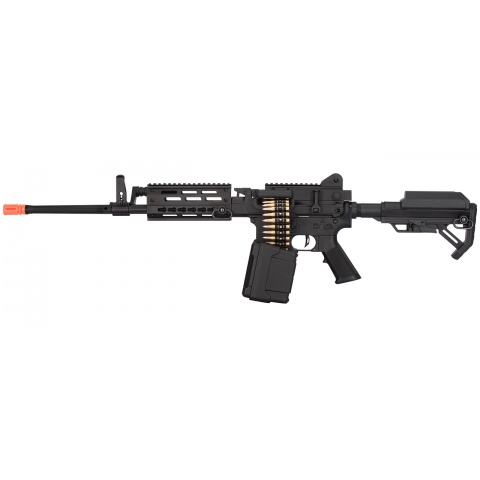 Golden Eagle MCR Light Machine Gun LMG Airsoft AEG Rifle [Long Barrel] – BLACK