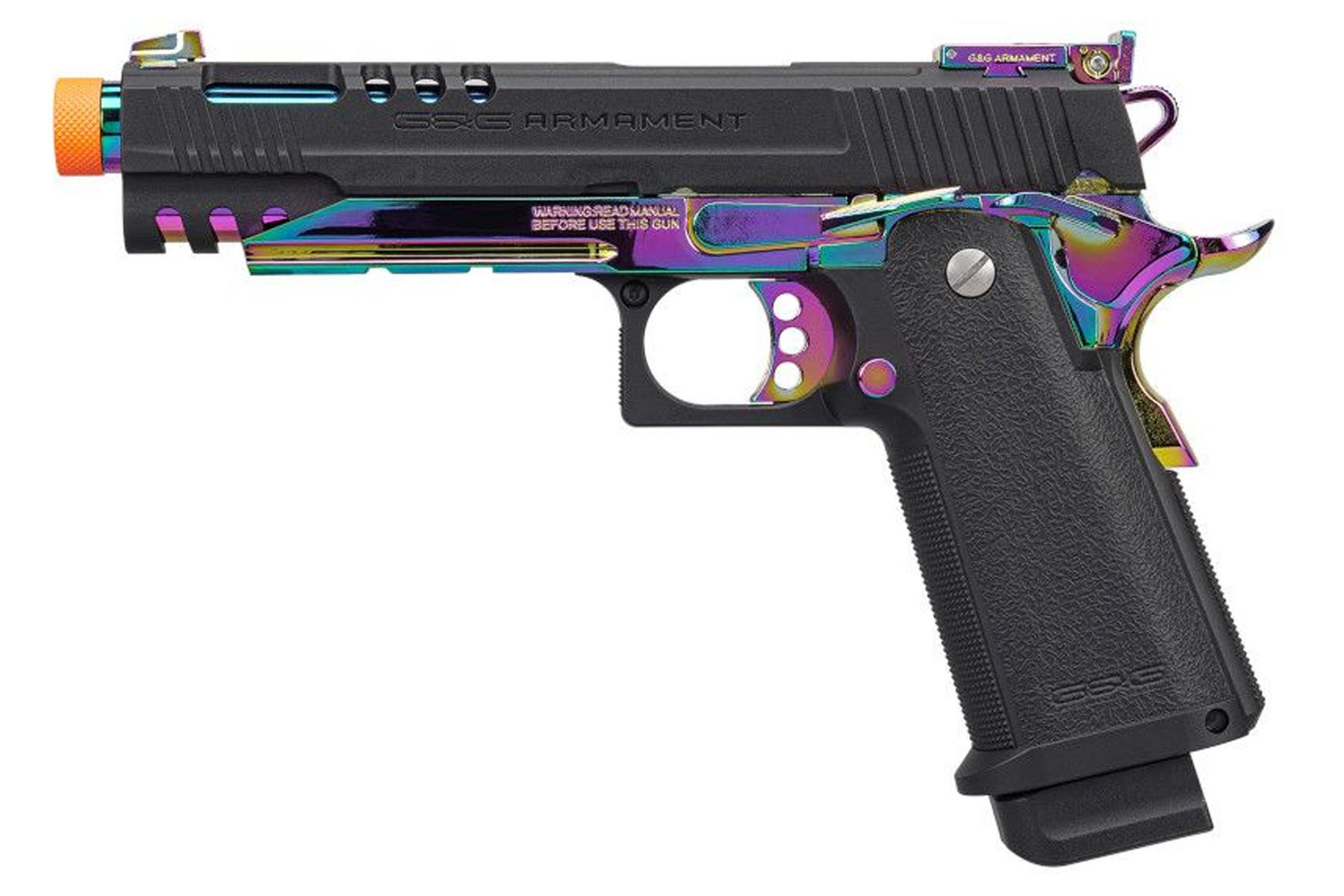 G&G | GPM1911 CP Rainbow Airsoft Pistol (Black / Rainbow / Green Gas)