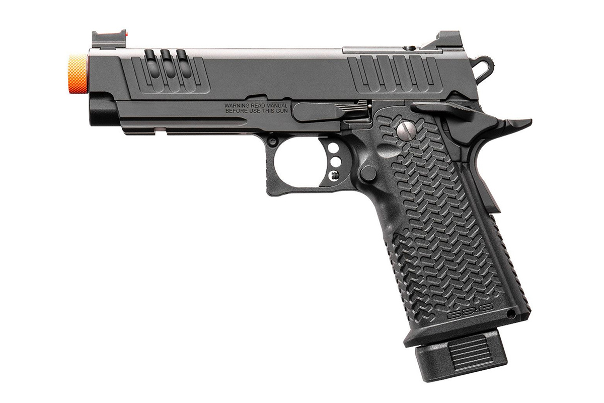 G&G STP45 PRO 8″ GBB Airsoft Pistol (Black)