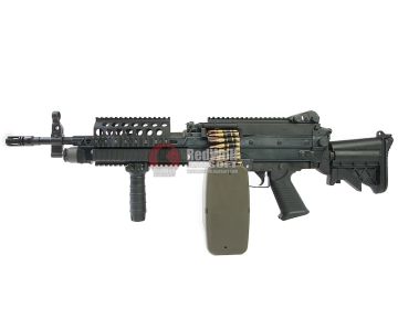 G&P MK46 Mod 0 (P.N.) Airsoft LMG AEG – DX (Black) – with Collapsible Buttstock (GP843 CNC Cut Stock)
