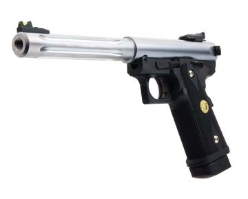 WE Tech Hi Capa 5.1 Galaxy Premium L Green Gas Airsoft Pistol – Slide K Frame – Silver