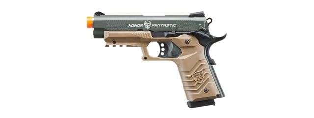 HFC Classic .45 Series Metal Co2 Gas Blowback Airsoft Pistol (Black & Dark Earth)