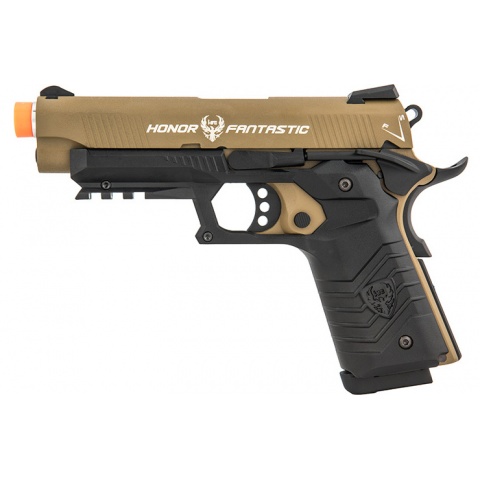 HFC Honor Fantastic 1911 Gas Blowback Pistol – TAN / BLACK