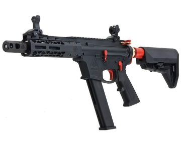 EMG Black Rain Ordnance Airsoft M4 9mm GBB Rifle (Short Version, Black/ Red)