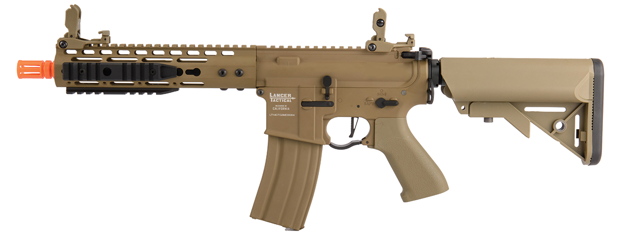 Lancer Tactical LT-14CT-G2-ME ETC & FULL METAL Proline 9″ KeyMod Rail w/ Picatinny M4 AEG Airsoft Rifle (Tan)