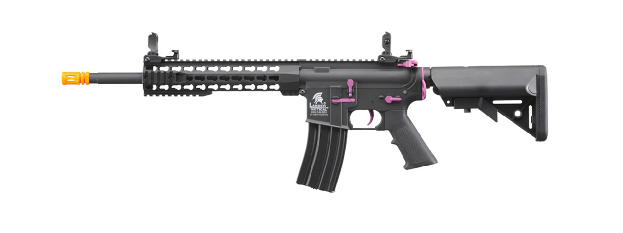 Lancer Tactical LT-19BAP-G2 Gen 2 10″ Keymod M4 Carbine Airsoft AEG Rifle Core Series (Black/Purple)
