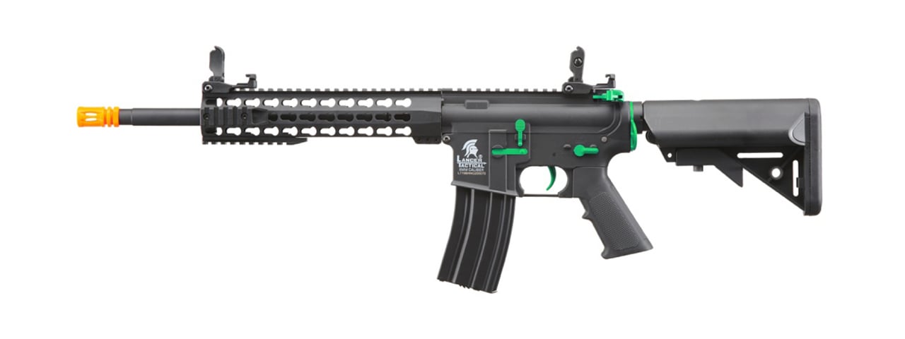 Lancer Tactical LT-19BAZ-G2-NB Gen 2 10″ Keymod M4 Carbine Airsoft AEG Rifle Core Series (Black/Green)