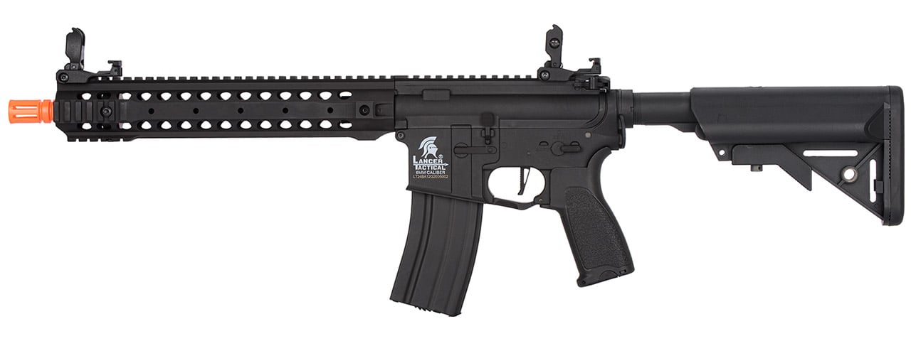 Lancer Tactical LT-24BA12-G2-E Hybrid ETU & METAL RAILS M4 Carbine AEG Airsoft Rifle (Black)