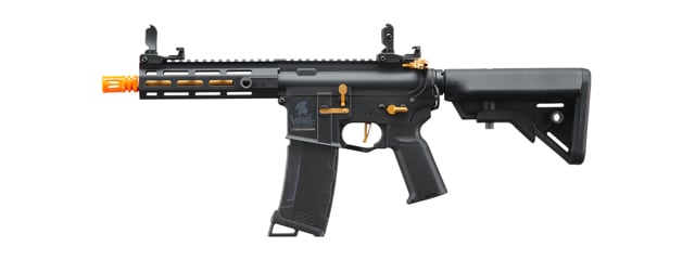 Lancer Tactical Gen 3 Hellion 7″ LT-32BAG7-G3 M-LOK Airsoft AEG Rifle (Black/Gold)