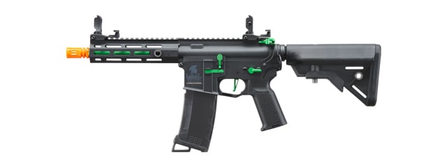 Lancer Tactical Gen 3 Hellion 7″ LT-32BAZ7-G3 M-LOK Airsoft AEG Rifle (Black/Green)