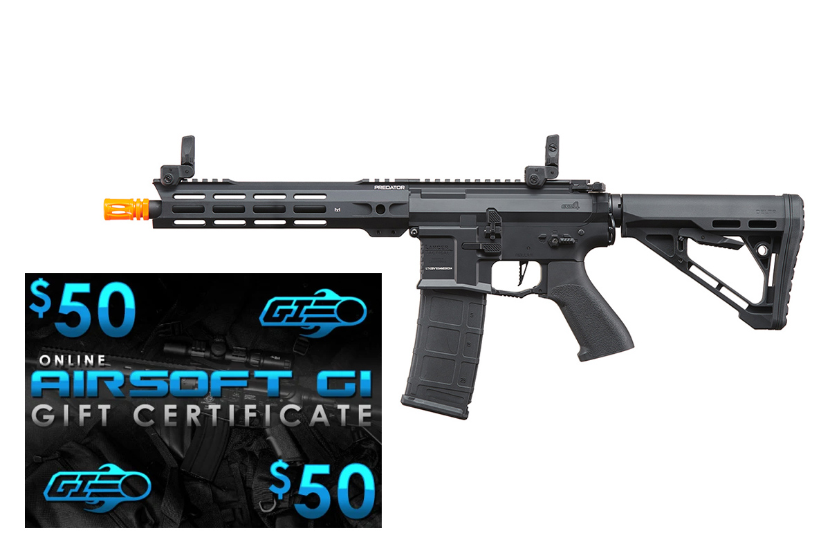 Lancer Tactical Gen 4 Predator 10″ SBR AEG Gift Card Combo