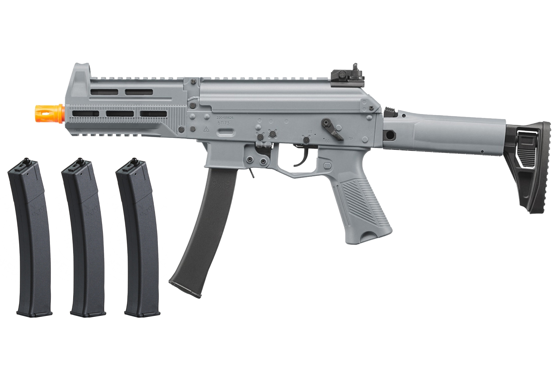 Lancer Tactical Gen3 PPK-20 AEG Airsoft SMG Magazine Bundle (Gray)