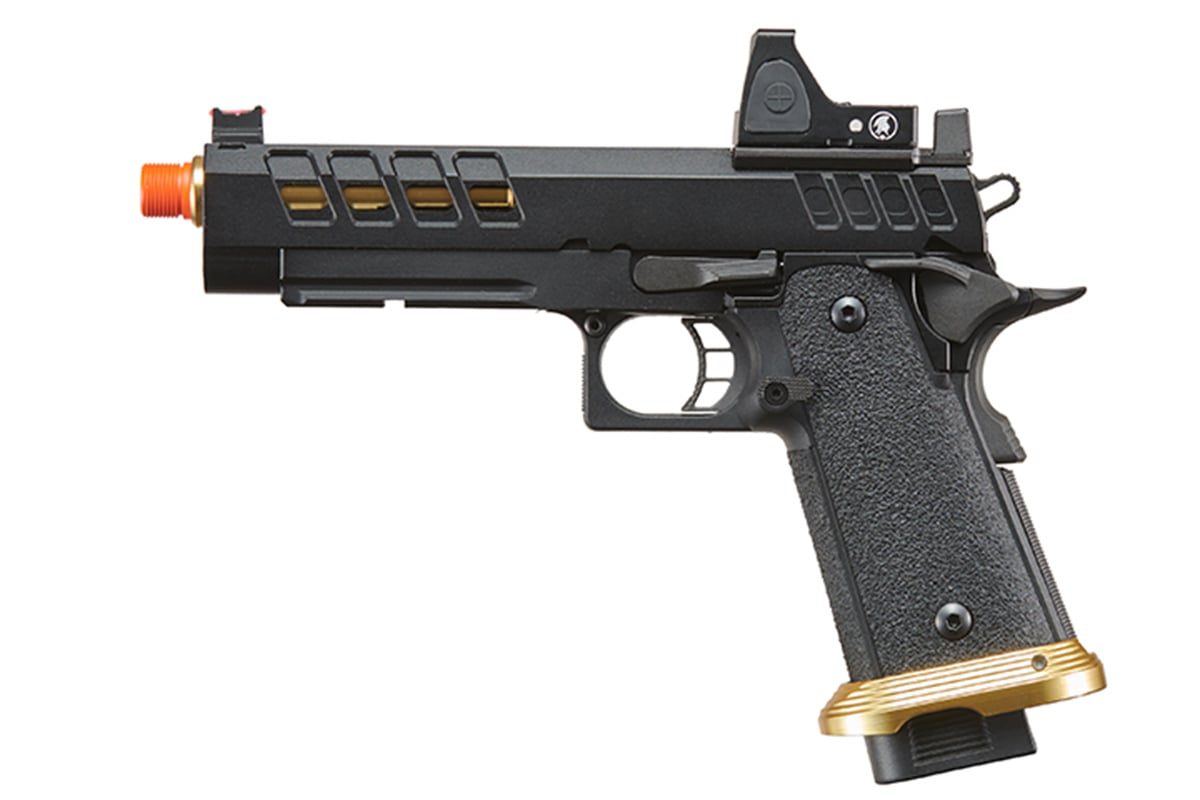 Lancer Tactical Heracles Hi-Capa Gas Blowback Airsoft Pistol Black