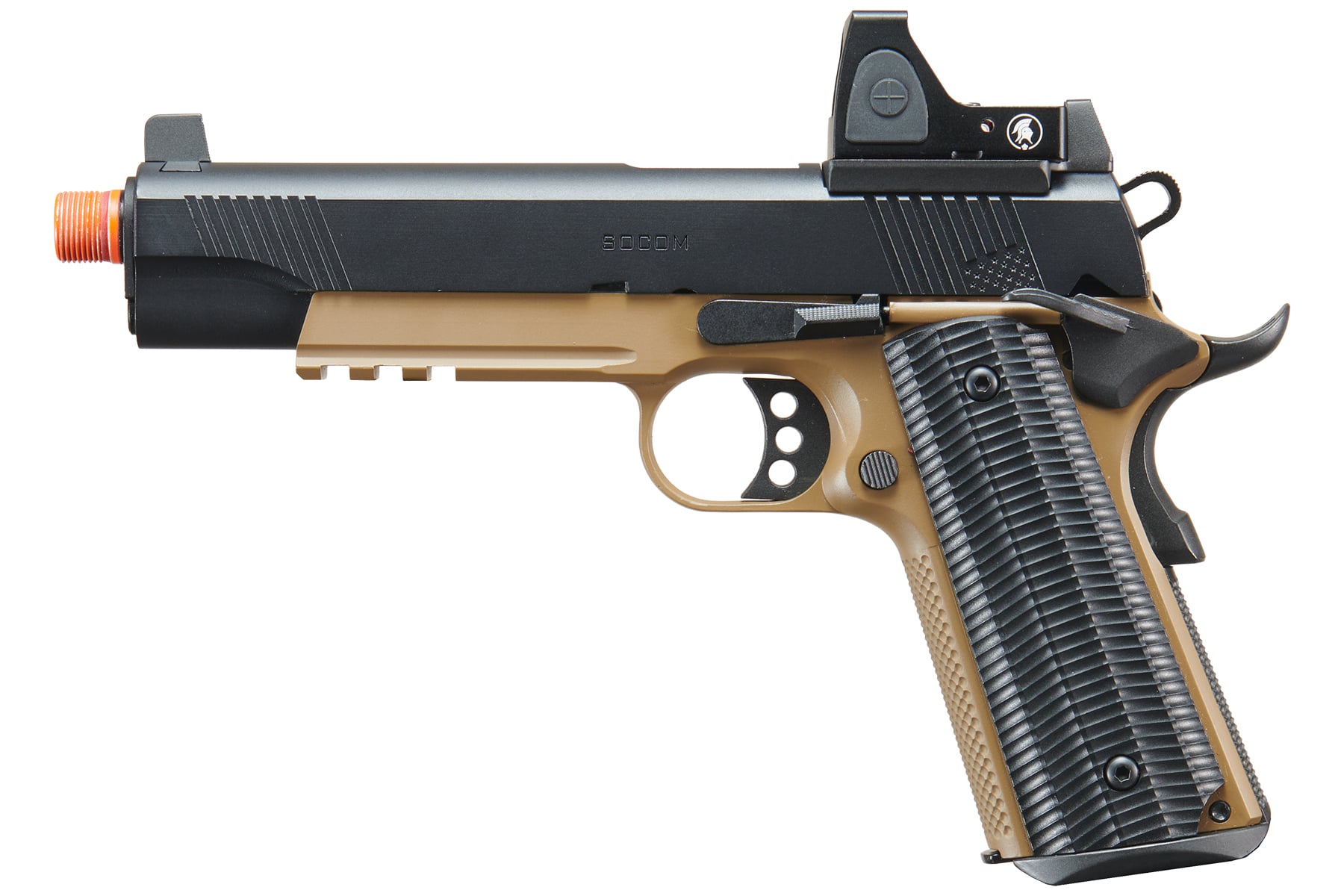 Ed Brown 1911 SOCOM GBB Airsoft Pistol w/ Red Dot Sight by Lancer Tactical