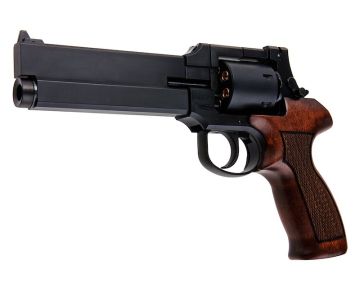 Marushin Mateba Gas Revolver 6 inch – Matt Black (Wood Grip Version)
