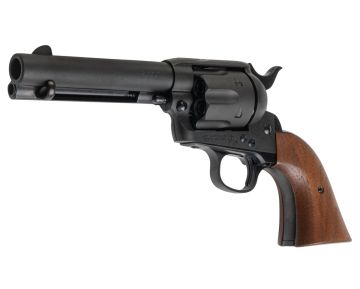 Marushin SAA .45 1st Gen. Late Civillian Gas Revolver (4.75 inch, Black Heavy Weight w/ Wood Grip)